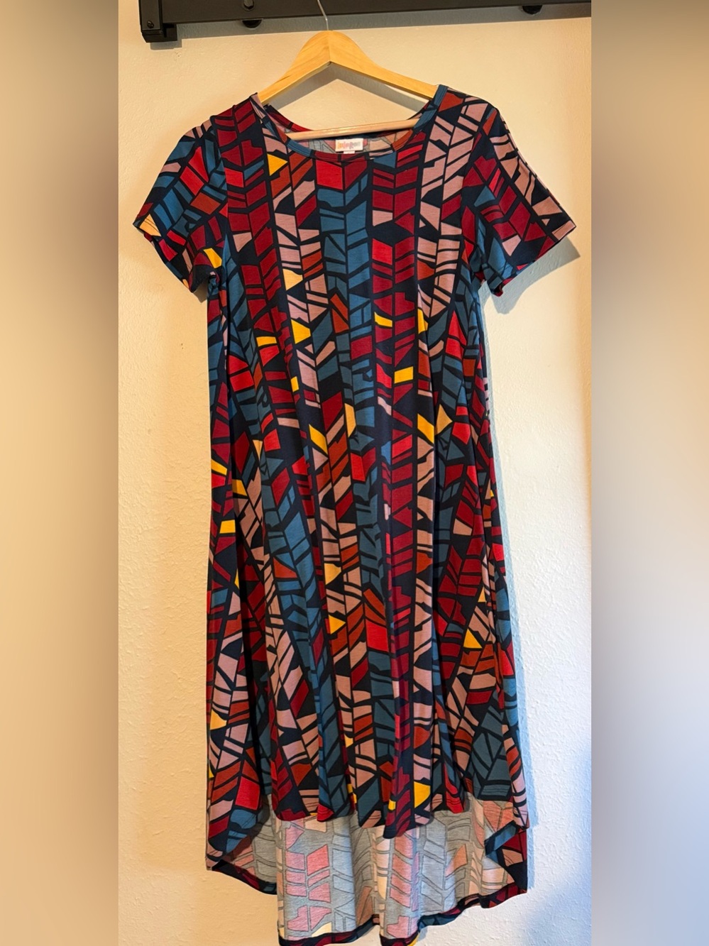 LuLaRoe High-Low Dress in Red, Blue, Yellow, Pink, Black